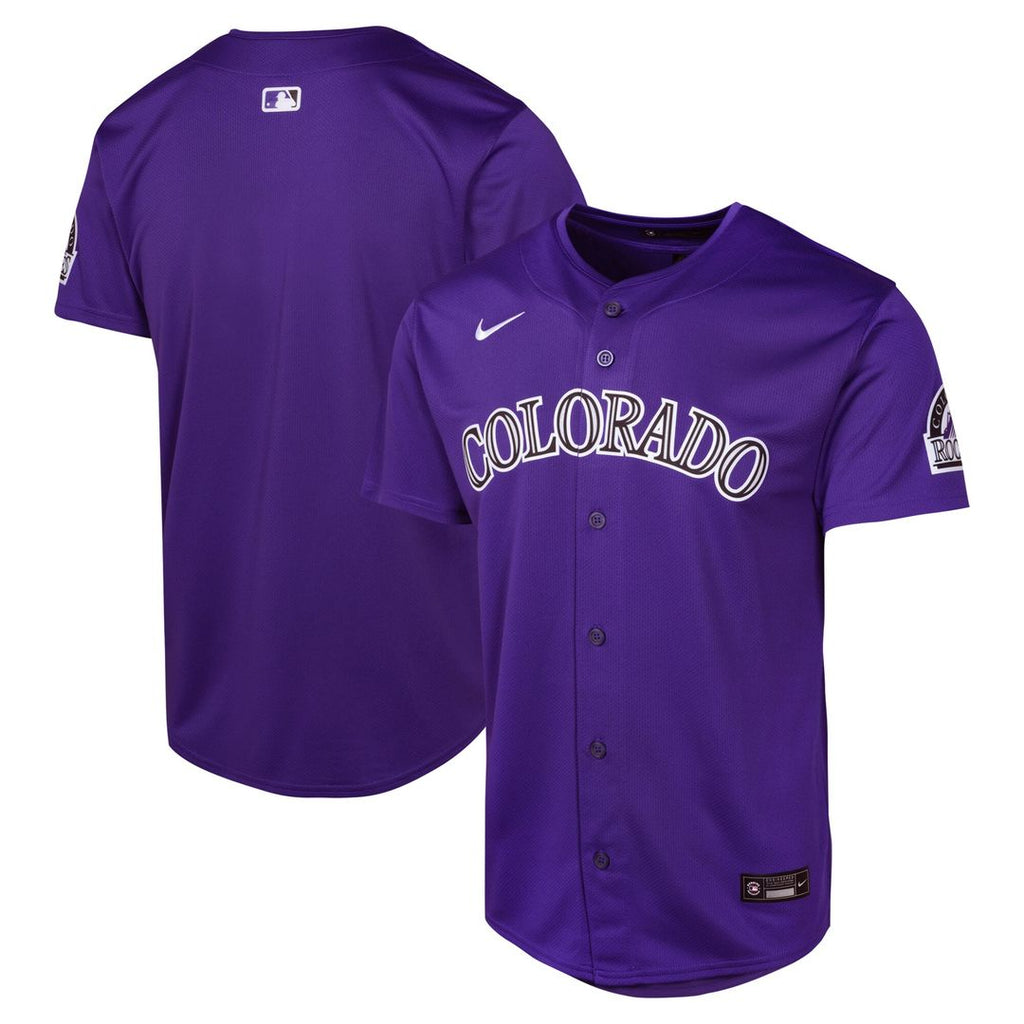 Colorado Rockies Nike Youth Alternate Limited Jersey - Purple Official MLB Team Apparel Baseball Fan Gear