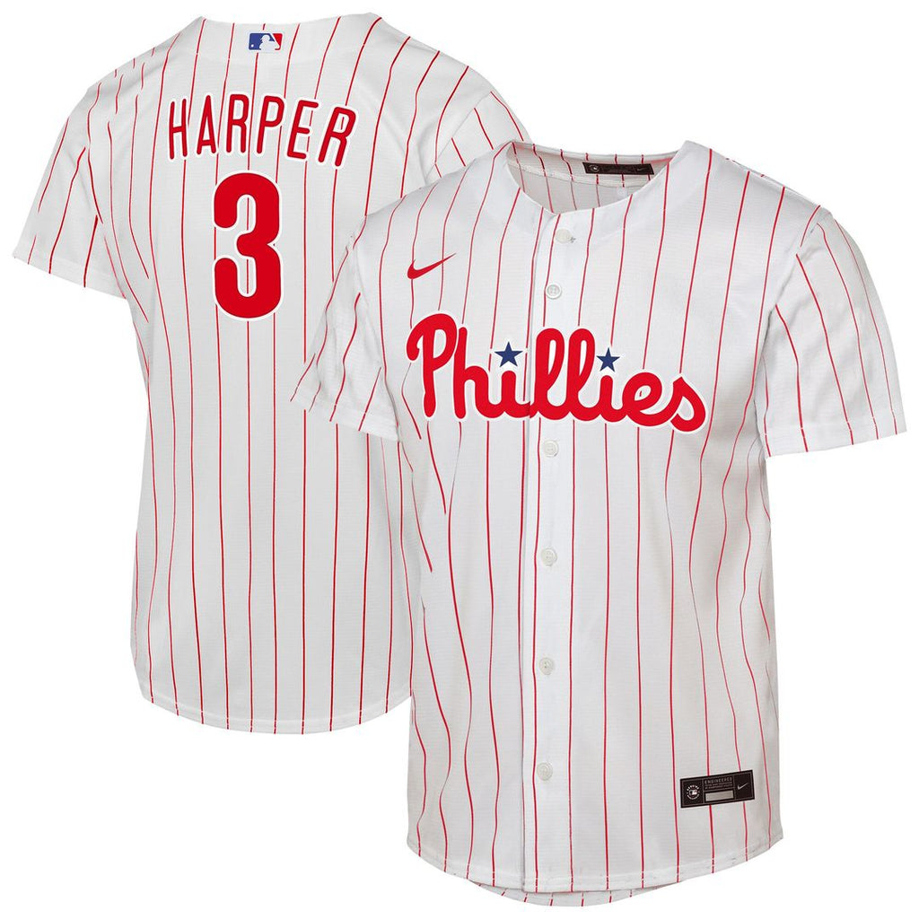 Bryce Harper Philadelphia Phillies Nike Youth Home Replica Player Jersey - White Official MLB Team Apparel Baseball Fan Gear
