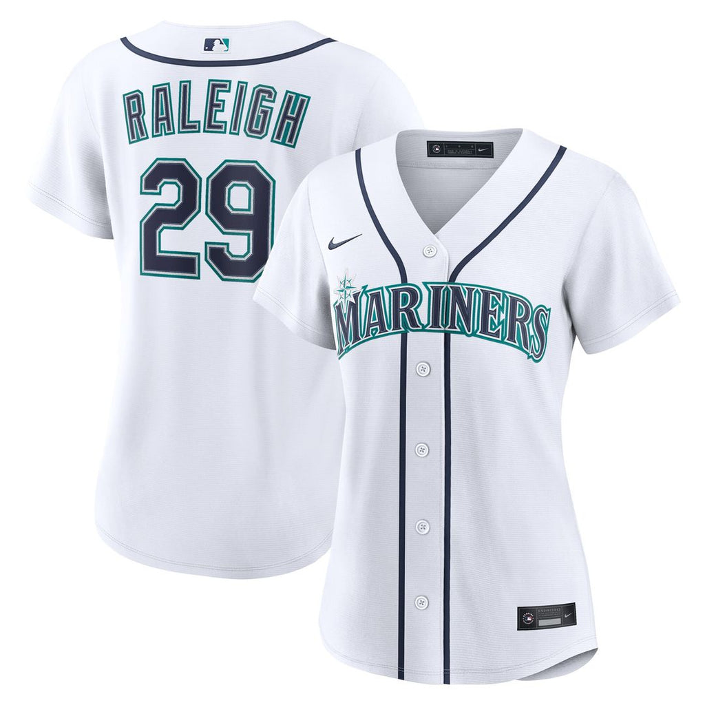 Cal Raleigh Seattle Mariners Nike Women's Home Replica Jersey - White Official MLB Team Apparel Baseball Fan Gear