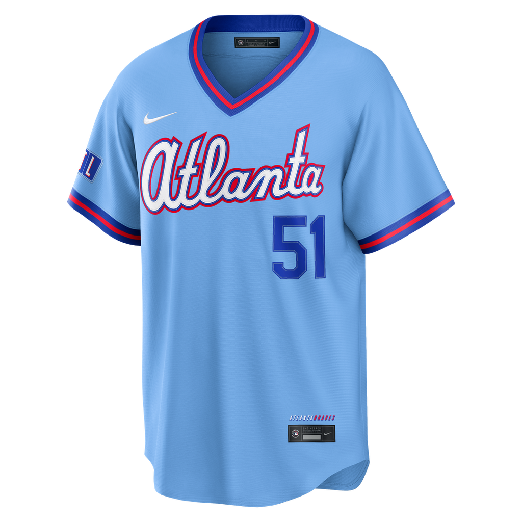 Chris Sale Atlanta Braves Nike 2026 City Connect Stadium Jersey - Powder Blue Official MLB Team Apparel Baseball Fan Gear