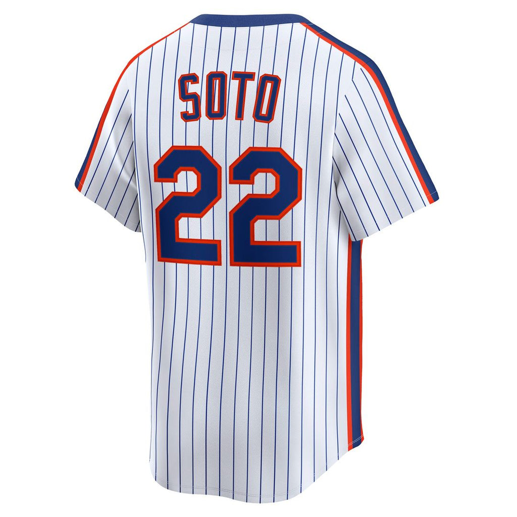 Juan Soto New York Mets Nike Cooperstown Collection Limited 40th Anniversary Jersey - White Official MLB Team Apparel Baseball Fan Gear