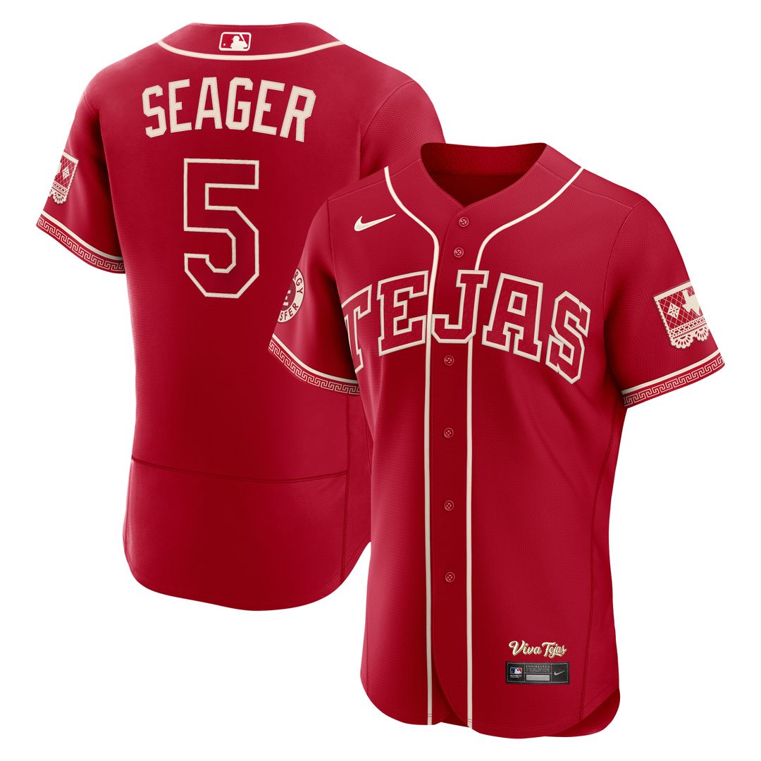 Corey Seager Texas Rangers Nike 2026 City Connect Authentic Sponsor Patch Jersey - Red Official MLB Team Apparel Baseball Fan Gear