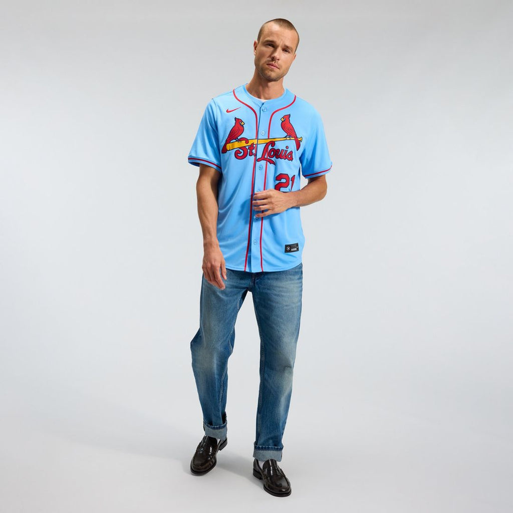 Lars Nootbaar St. Louis Cardinals Nike Alternate Limited Jersey - Light Blue Official MLB Team Apparel Baseball Fan Gear