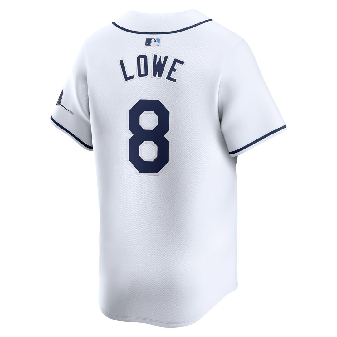 Brandon Lowe Tampa Bay Rays Nike Home Limited Player Jersey - White Official MLB Team Apparel Baseball Fan Gear