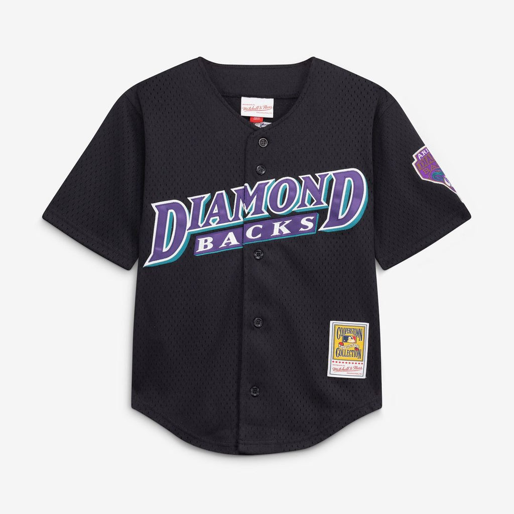 Randy Johnson Arizona Diamondbacks Mitchell & Ness Youth Cooperstown Collection Mesh Batting Practice Jersey - Black Official MLB Team Apparel Basebal