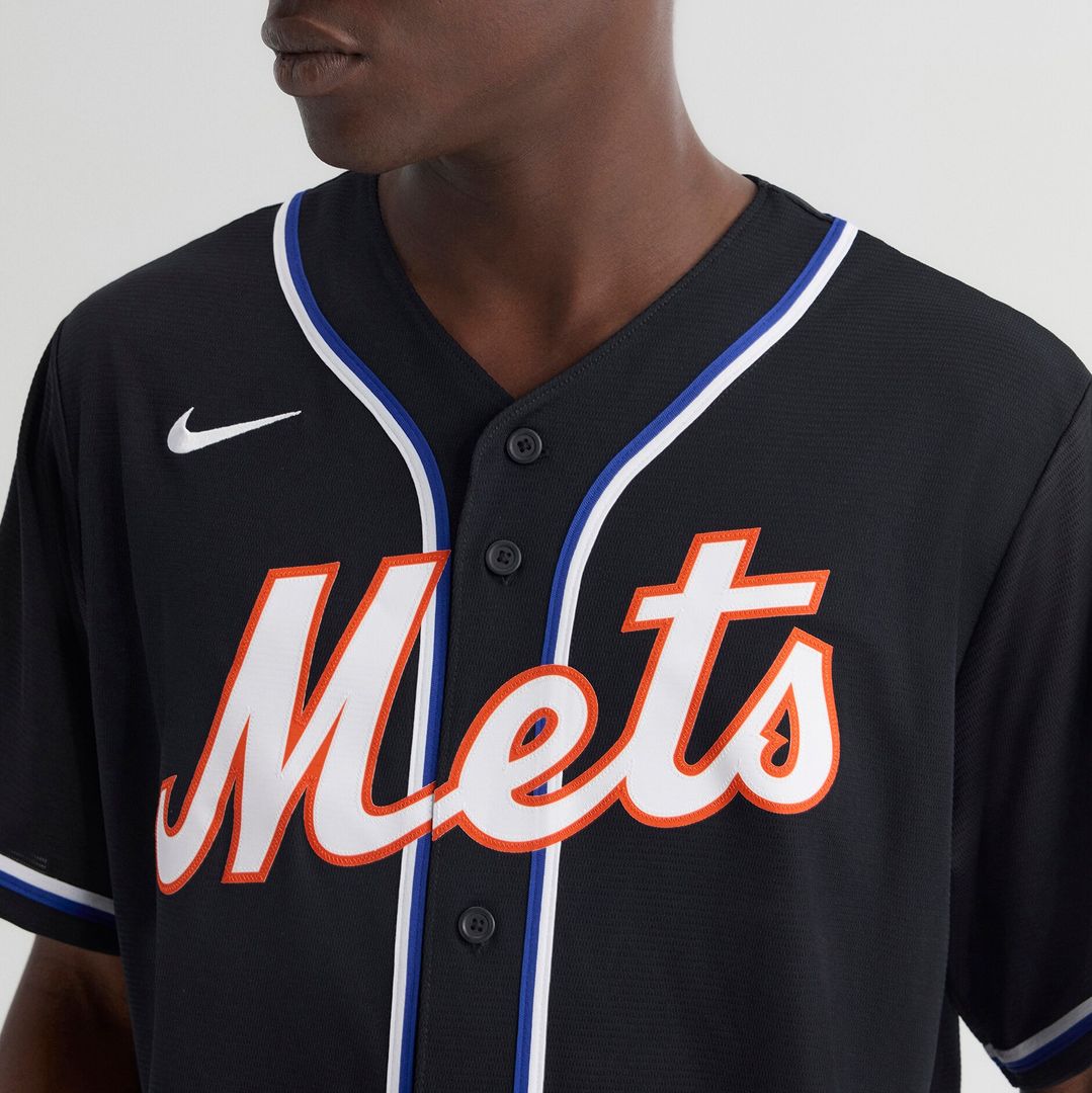 Juan Soto New York Mets Nike Fashion Replica Black Out Jersey Official MLB Team Apparel Baseball Fan Gear