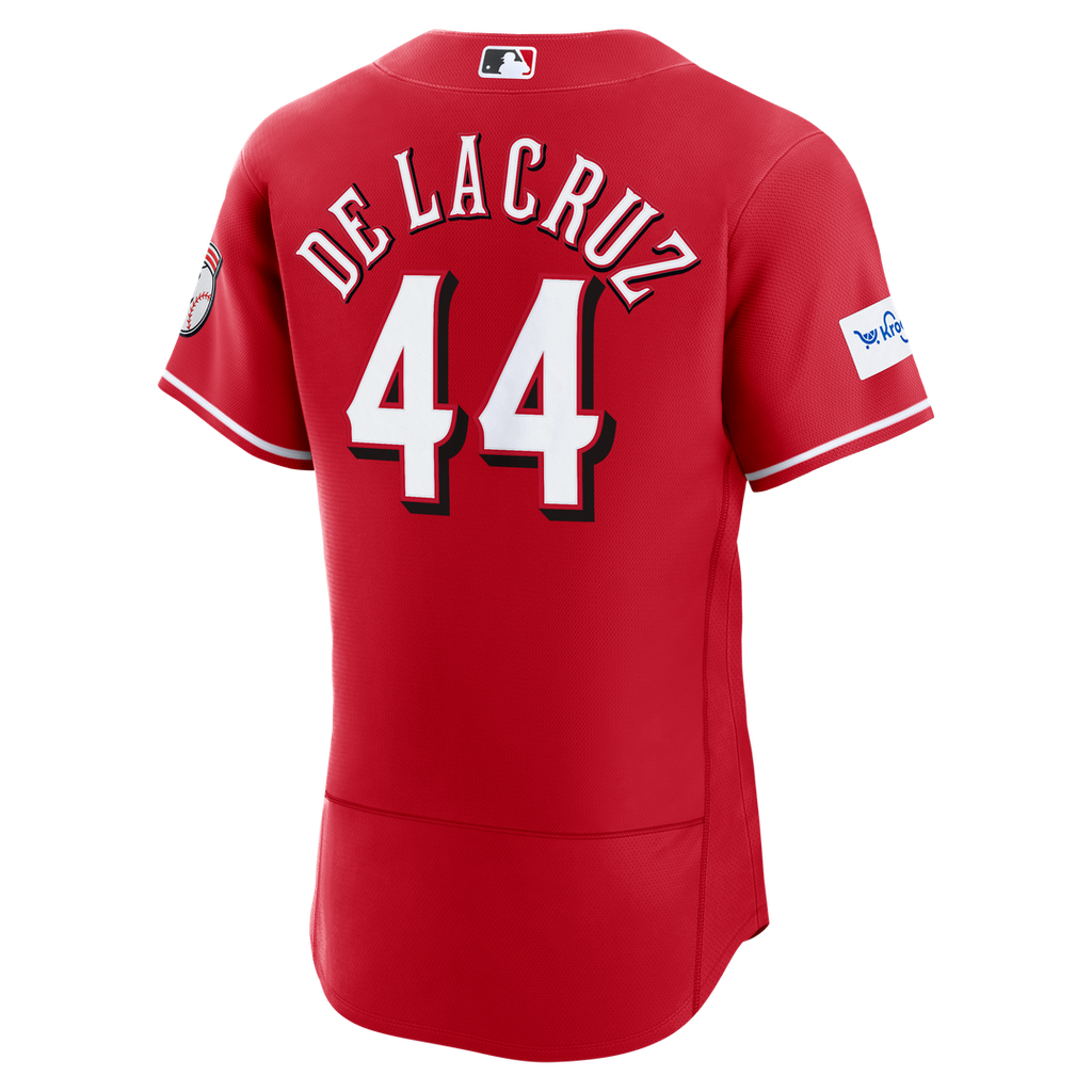 Elly De La Cruz Cincinnati Reds Nike Alternate Authentic Sponsor Patch Jersey - Red Official MLB Team Apparel Baseball Fan Gear