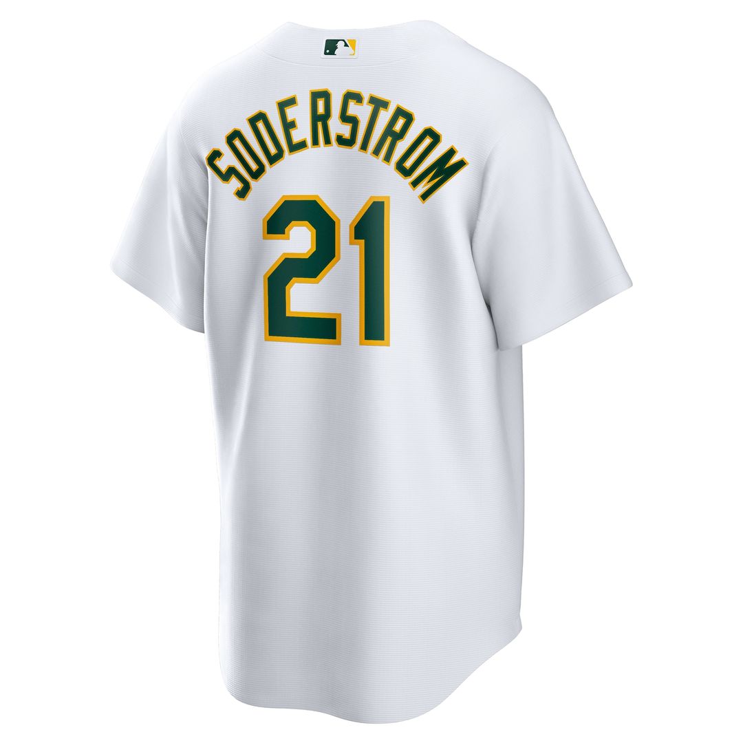 Tyler Soderstrom Athletics Nike Home Replica Jersey - White Official MLB Team Apparel Baseball Fan Gear