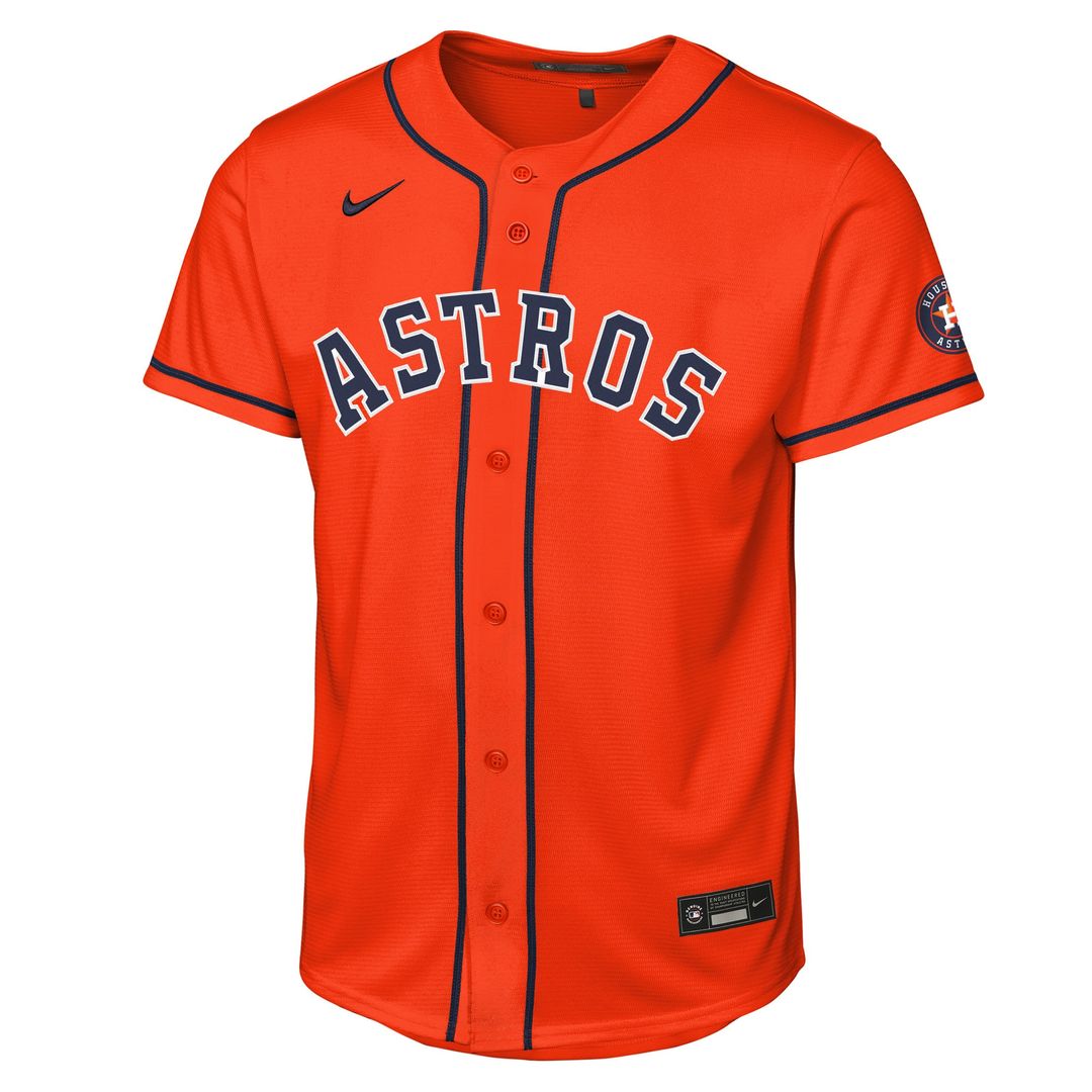 Houston Astros Nike Youth Alternate Stadium Jersey - Orange Official MLB Team Apparel Baseball Fan Gear