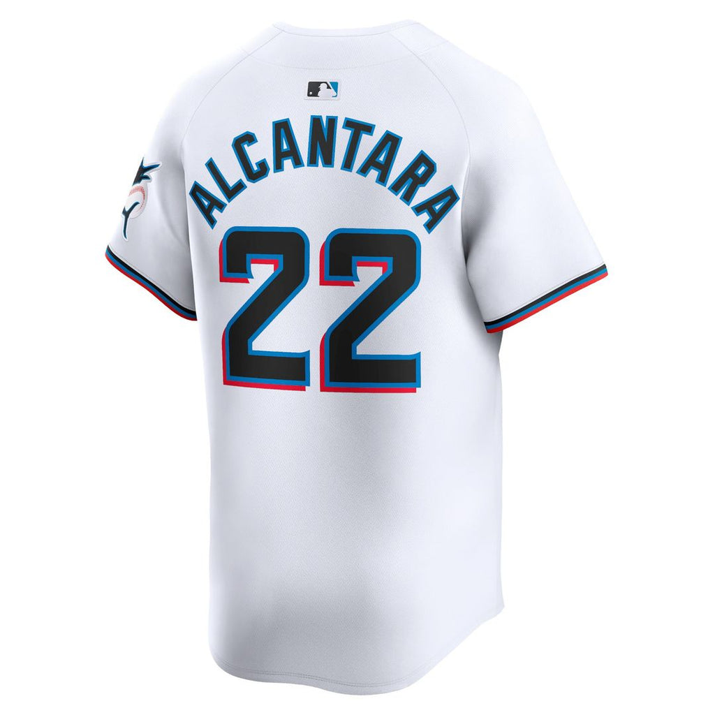 Sandy Alcantara Miami Marlins Nike Home Limited Player Jersey - White Official MLB Team Apparel Baseball Fan Gear