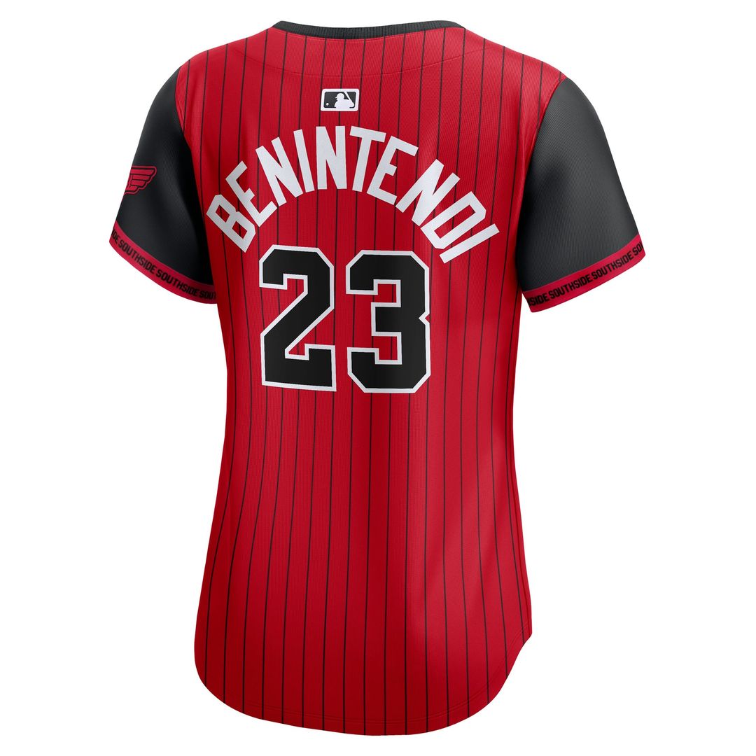 Andrew Benintendi Chicago White Sox Nike Women's 2025 City Connect Limited Player Jersey - Red/Black Official MLB Team Apparel Baseball Fan Gear