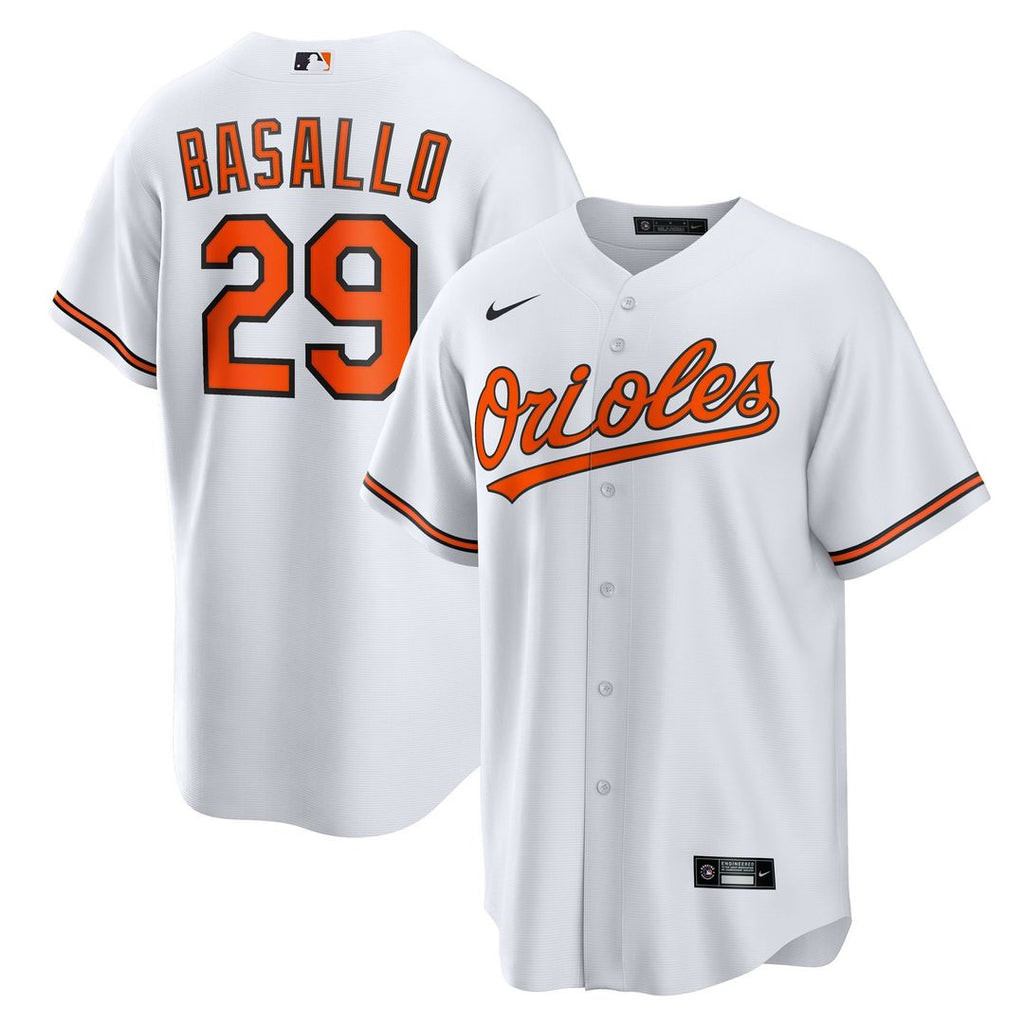 Samuel Basallo Baltimore Orioles Nike Replica Player Jersey - White Official MLB Team Apparel Baseball Fan Gear