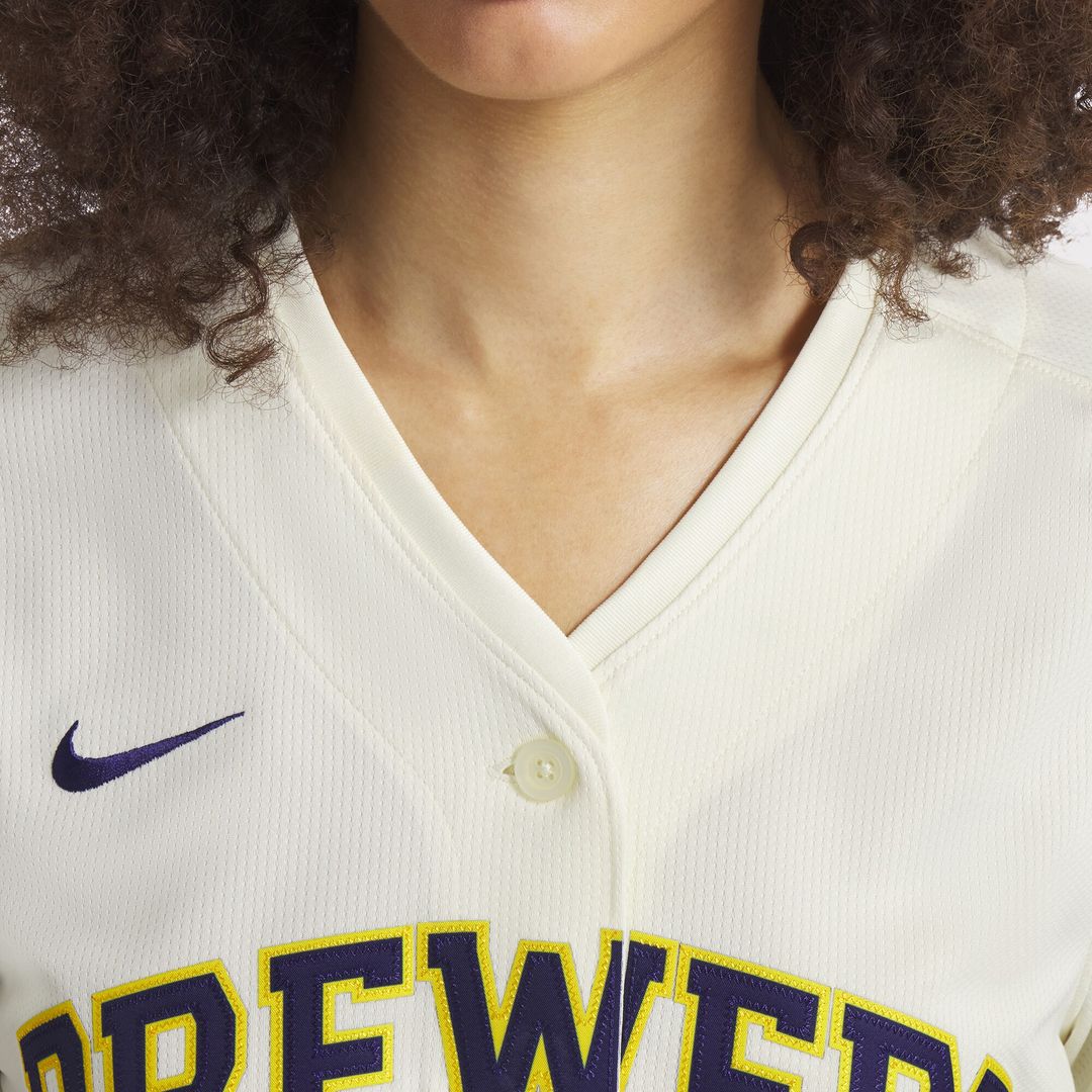 Christian Yelich Milwaukee Brewers Nike Women's Home Limited Player Jersey - Cream Official MLB Team Apparel Baseball Fan Gear