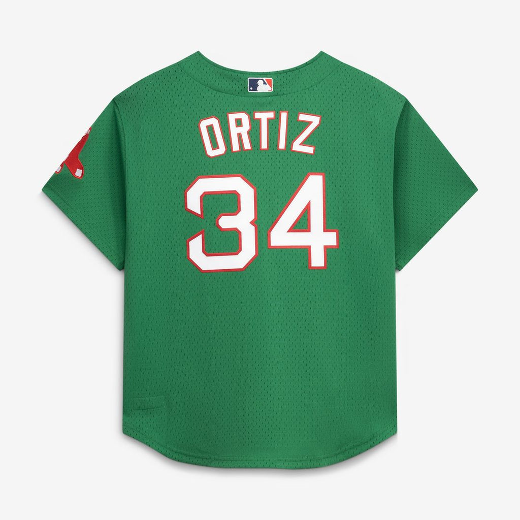 David Ortiz Boston Red Sox Mitchell & Ness Cooperstown Collection Mesh Batting Practice Button-Up Jersey - Red Official MLB Team Apparel Baseball Fan