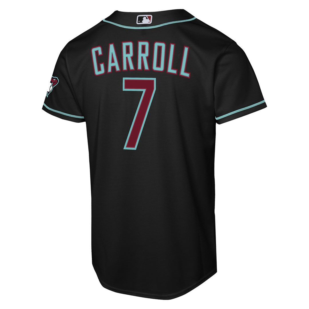 Corbin Carroll Arizona Diamondbacks Nike Youth Alternate Stadium Jersey - Black Official MLB Team Apparel Baseball Fan Gear