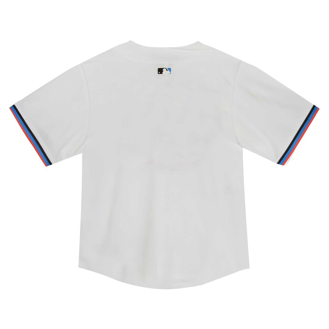 Miami Marlins Nike Youth Home Game Jersey - White Official MLB Team Apparel Baseball Fan Gear