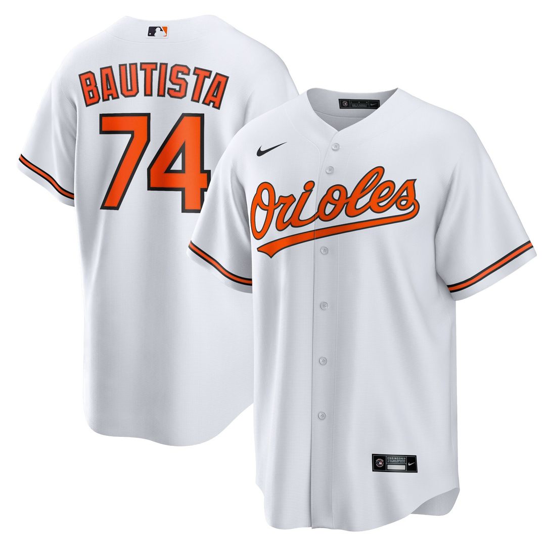 Felix Bautista Baltimore Orioles Nike Replica Player Jersey - White Official MLB Team Apparel Baseball Fan Gear