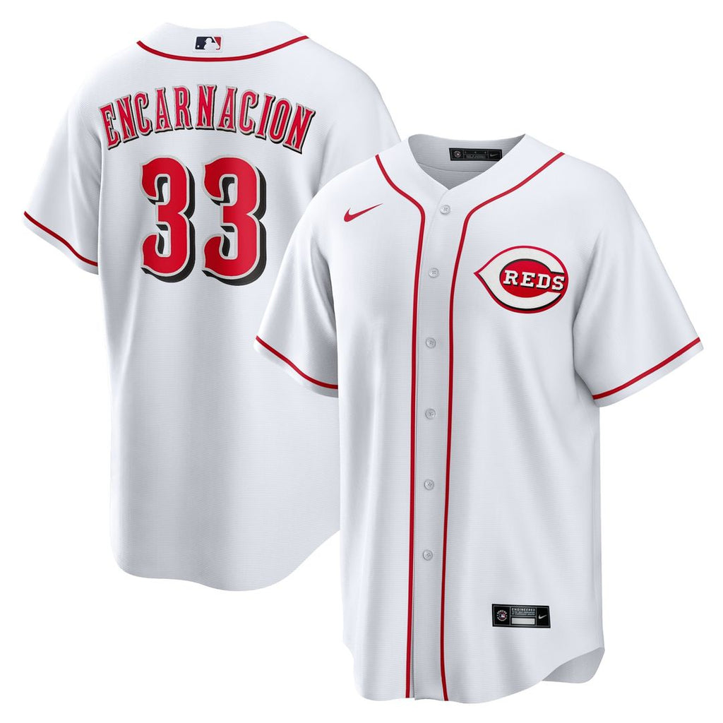 Christian Encarnacion-Strand Cincinnati Reds Nike Home Replica Jersey - White Official MLB Team Apparel Baseball Fan Gear