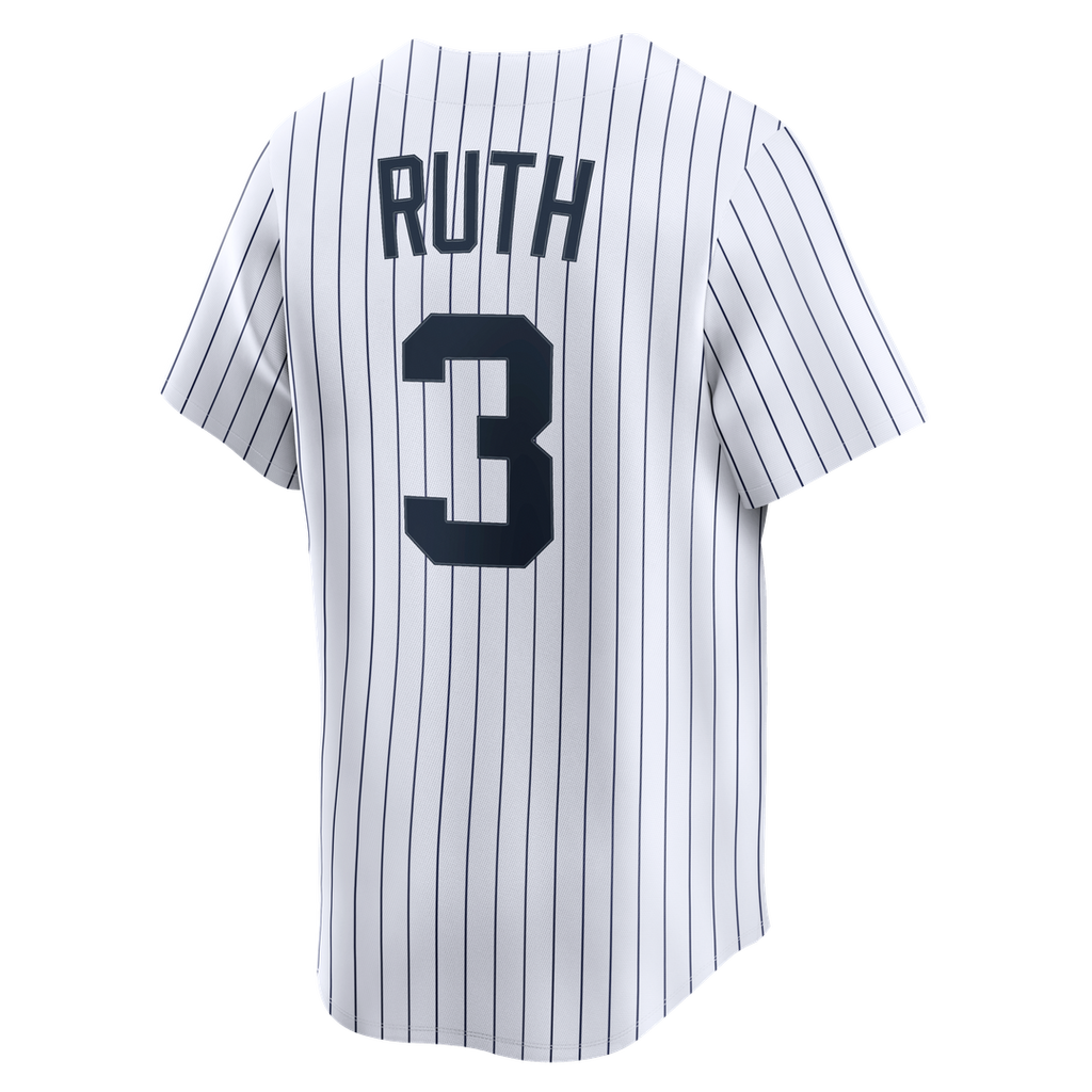 Babe Ruth New York Yankees Nike Throwback Cooperstown Collection Limited Jersey - White Official MLB Team Apparel Baseball Fan Gear