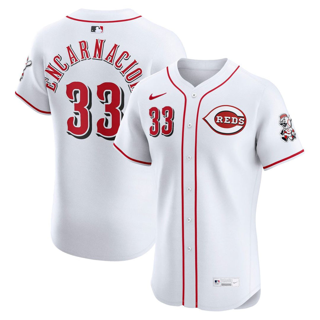 Christian Encarnacion-Strand Cincinnati Reds Nike Home Elite Jersey - White Official MLB Team Apparel Baseball Fan Gear