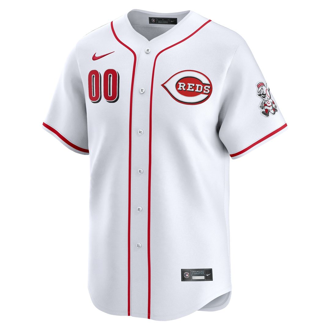 Cincinnati Reds Nike Home Limited Pick-A-Player Retired Roster Jersey - White Official MLB Team Apparel Baseball Fan Gear