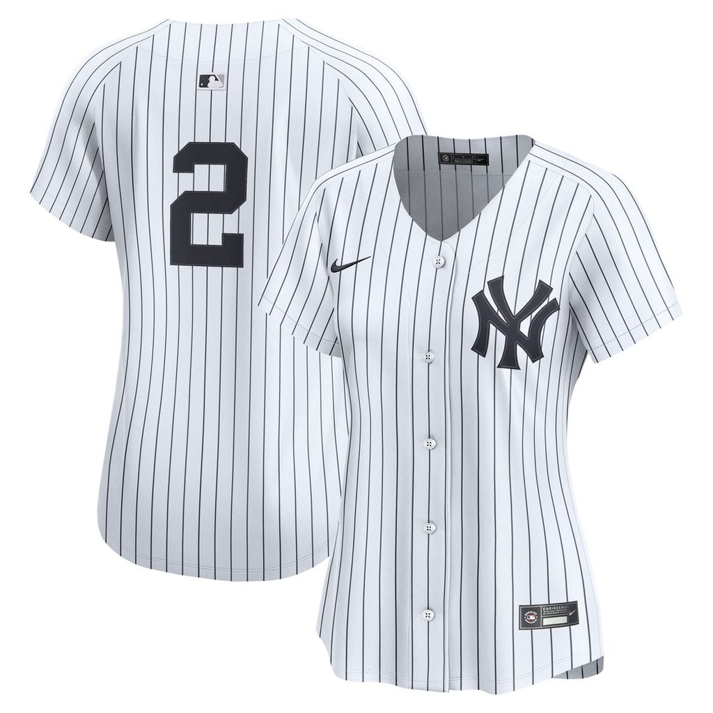 Derek Jeter New York Yankees Nike Women's Home Limited Jersey – White Official MLB Team Apparel Baseball Fan Gear
