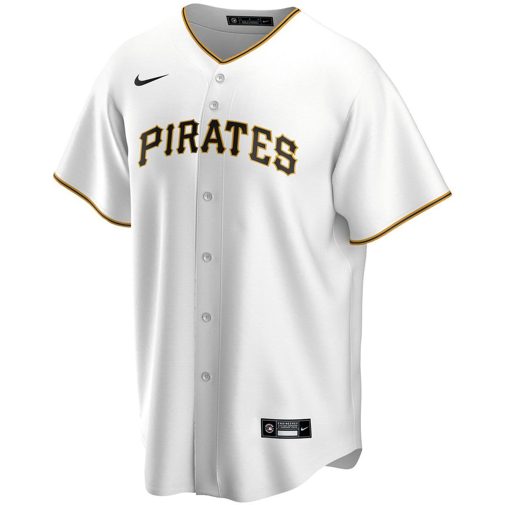 Pittsburgh Pirates Nike Home Replica Custom Jersey - White Official MLB Team Apparel Baseball Fan Gear