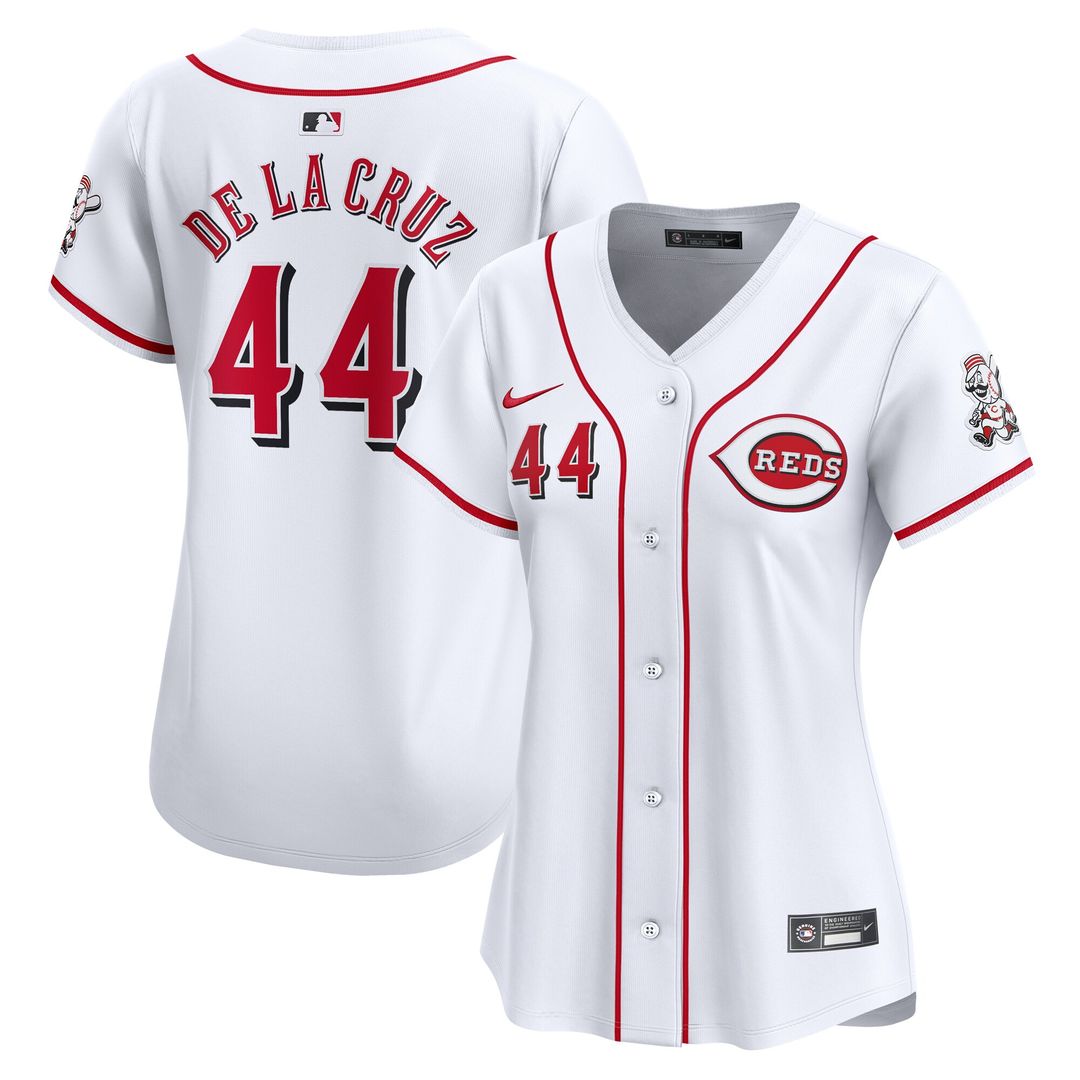 Elly De La Cruz Cincinnati Reds Nike Women's Home Limited Player Jersey – White Official MLB Team Apparel Baseball Fan Gear