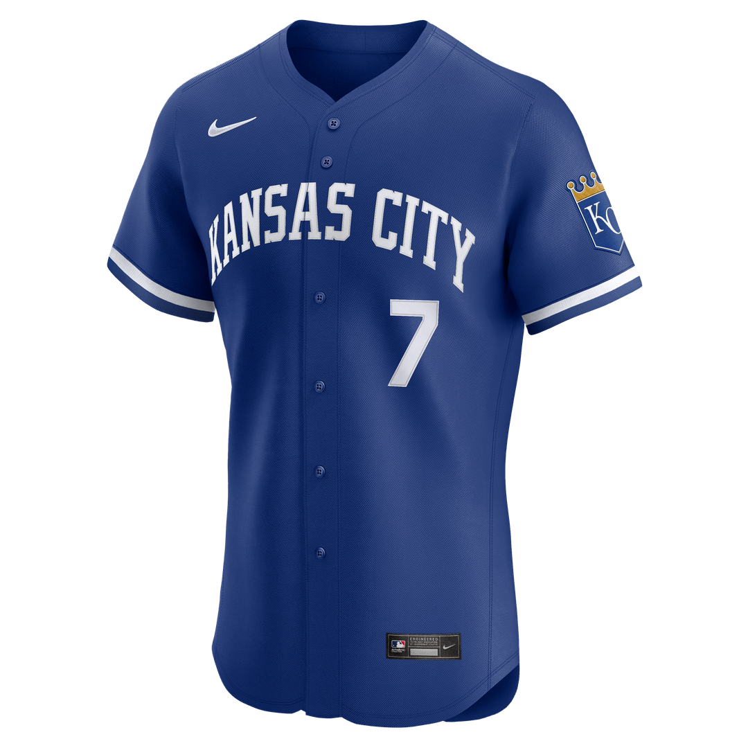 Bobby Witt Jr. Kansas City Royals Nike Alternate 2 Elite Player Jersey - Royal Official MLB Team Apparel Baseball Fan Gear