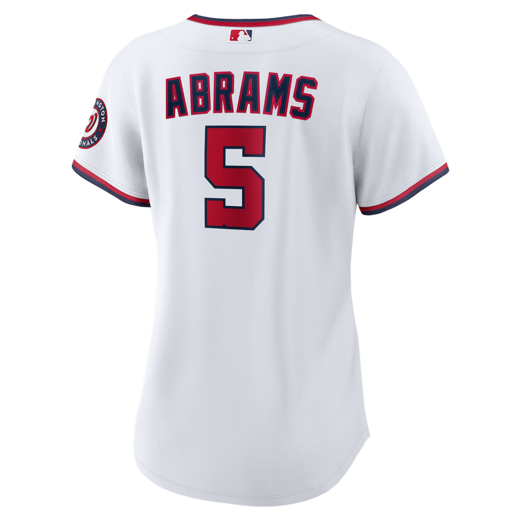 CJ Abrams Washington Nationals Nike Women's Home Replica Player Jersey - White Official MLB Team Apparel Baseball Fan Gear