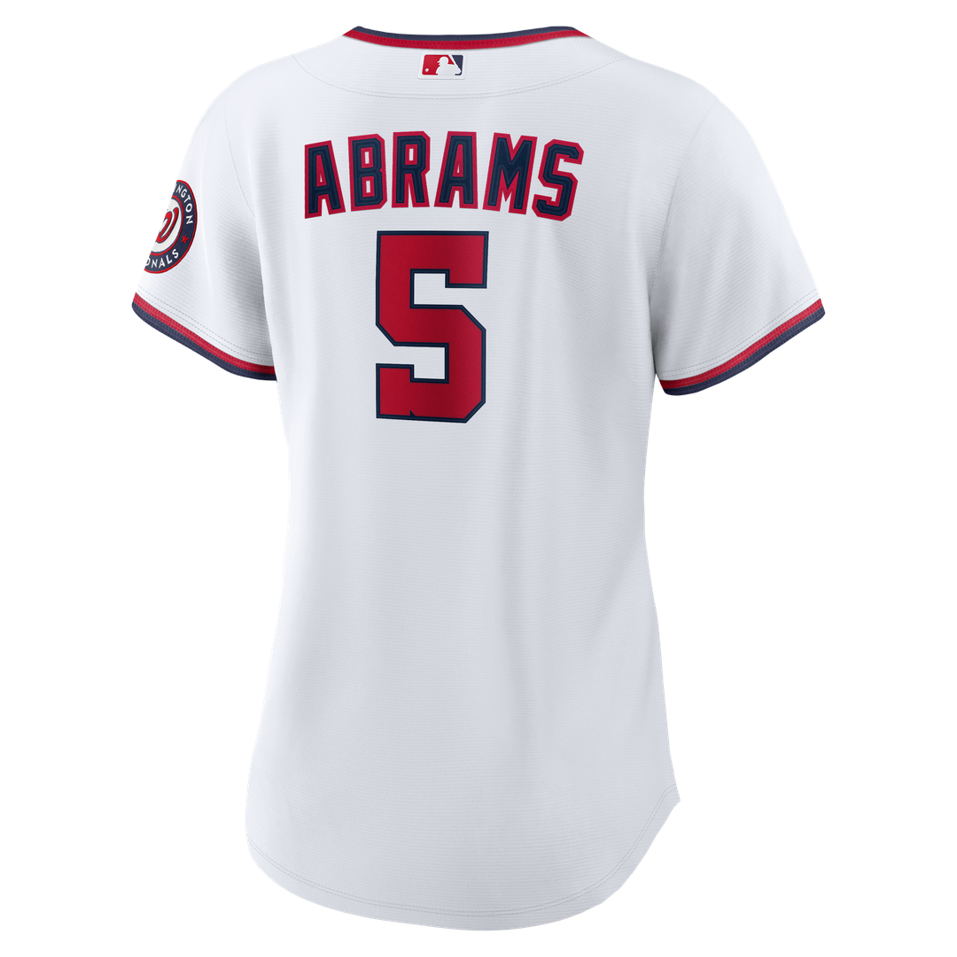 CJ Abrams Washington Nationals Nike Women's Home Replica Player Jersey - White Official MLB Team Apparel Baseball Fan Gear