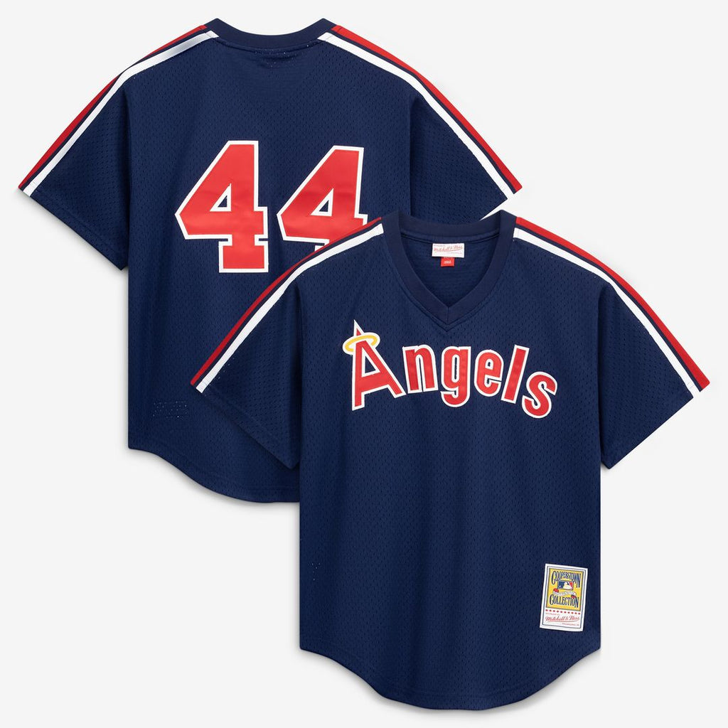 Reggie Jackson California Angels Mitchell & Ness Authentic Batting Practice Jersey - Navy Official MLB Team Apparel Baseball Fan Gear