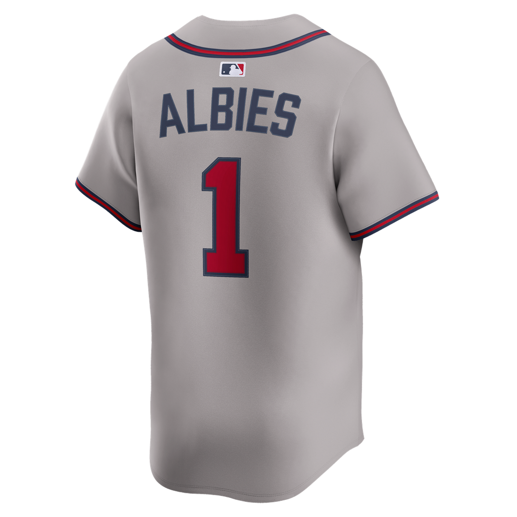 Ozzie Albies Atlanta Braves Nike Road Limited Player Jersey - Gray Official MLB Team Apparel Baseball Fan Gear
