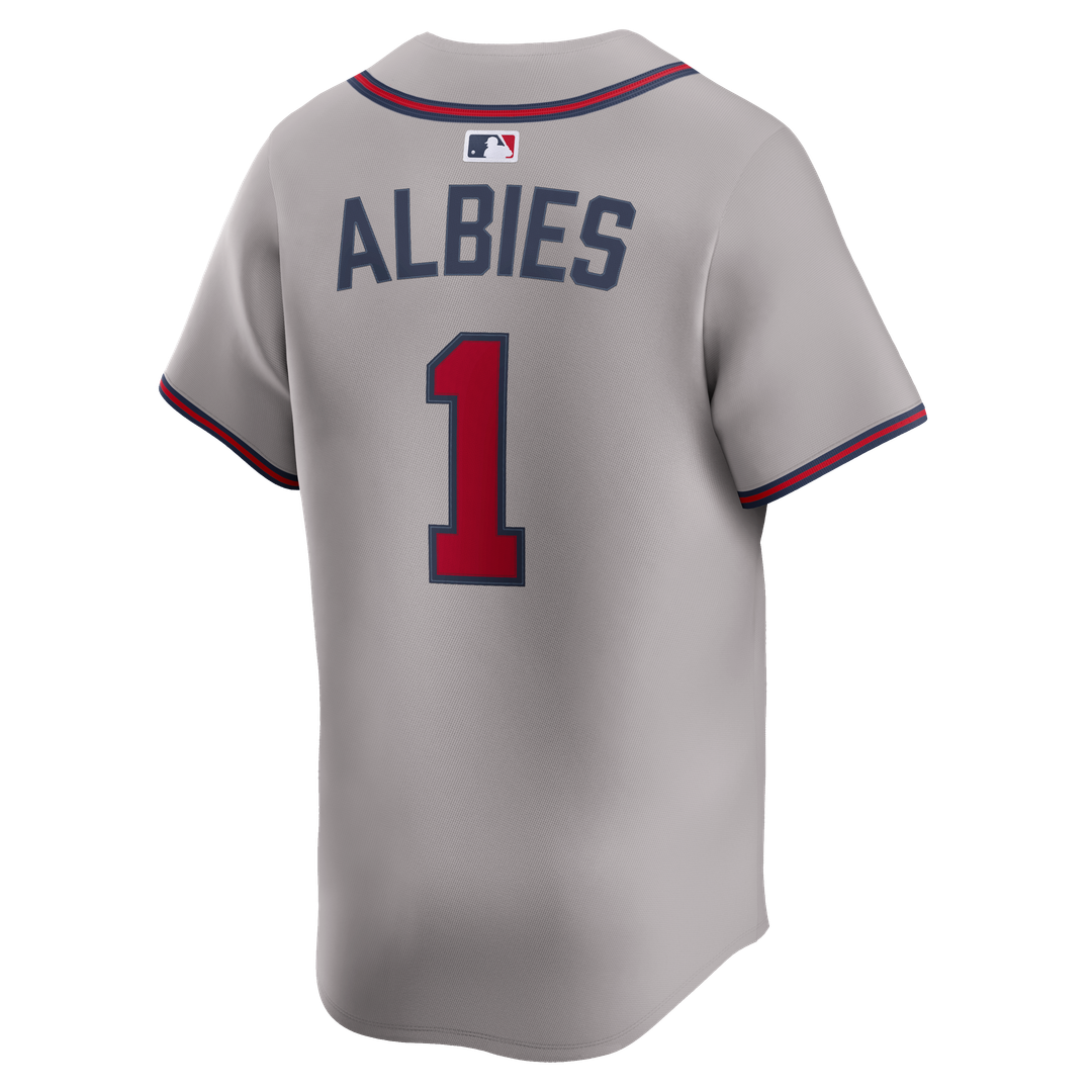 Ozzie Albies Atlanta Braves Nike Road Limited Player Jersey - Gray Official MLB Team Apparel Baseball Fan Gear