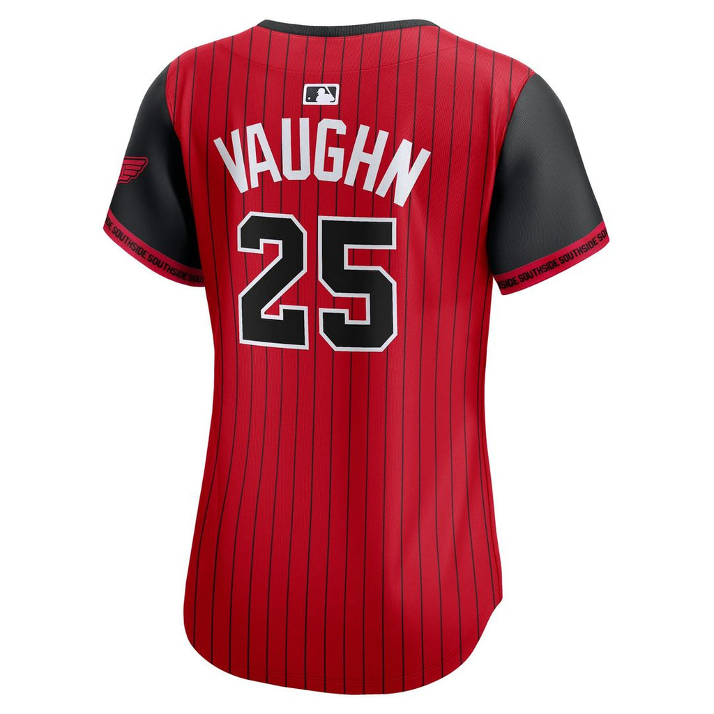 Andrew Vaughn Chicago White Sox Nike Women's 2025 City Connect Limited Player Jersey - Red/Black Official MLB Team Apparel Baseball Fan Gear