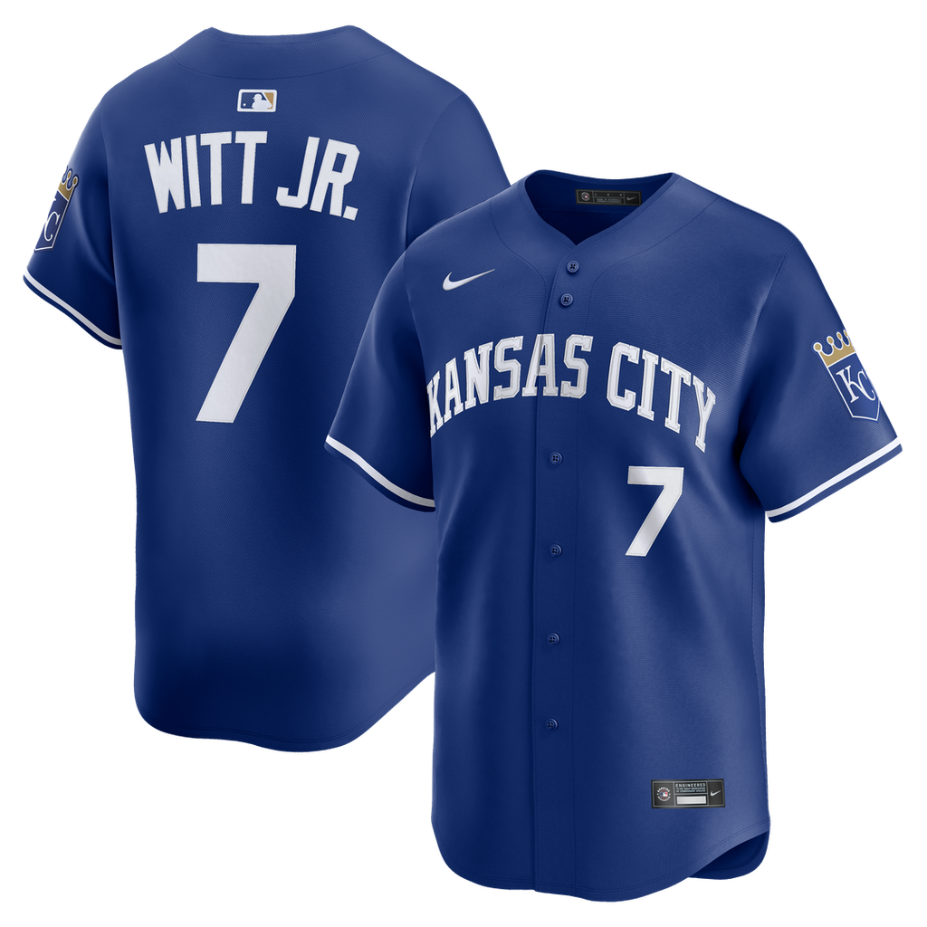 Bobby Witt Jr. Kansas City Royals Nike Alternate 2 Limited Player Jersey - Royal Official MLB Team Apparel Baseball Fan Gear