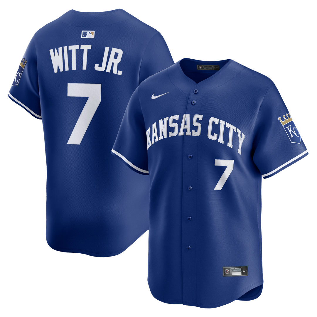 Bobby Witt Jr. Kansas City Royals Nike Alternate 2 Limited Player Jersey - Royal Official MLB Team Apparel Baseball Fan Gear
