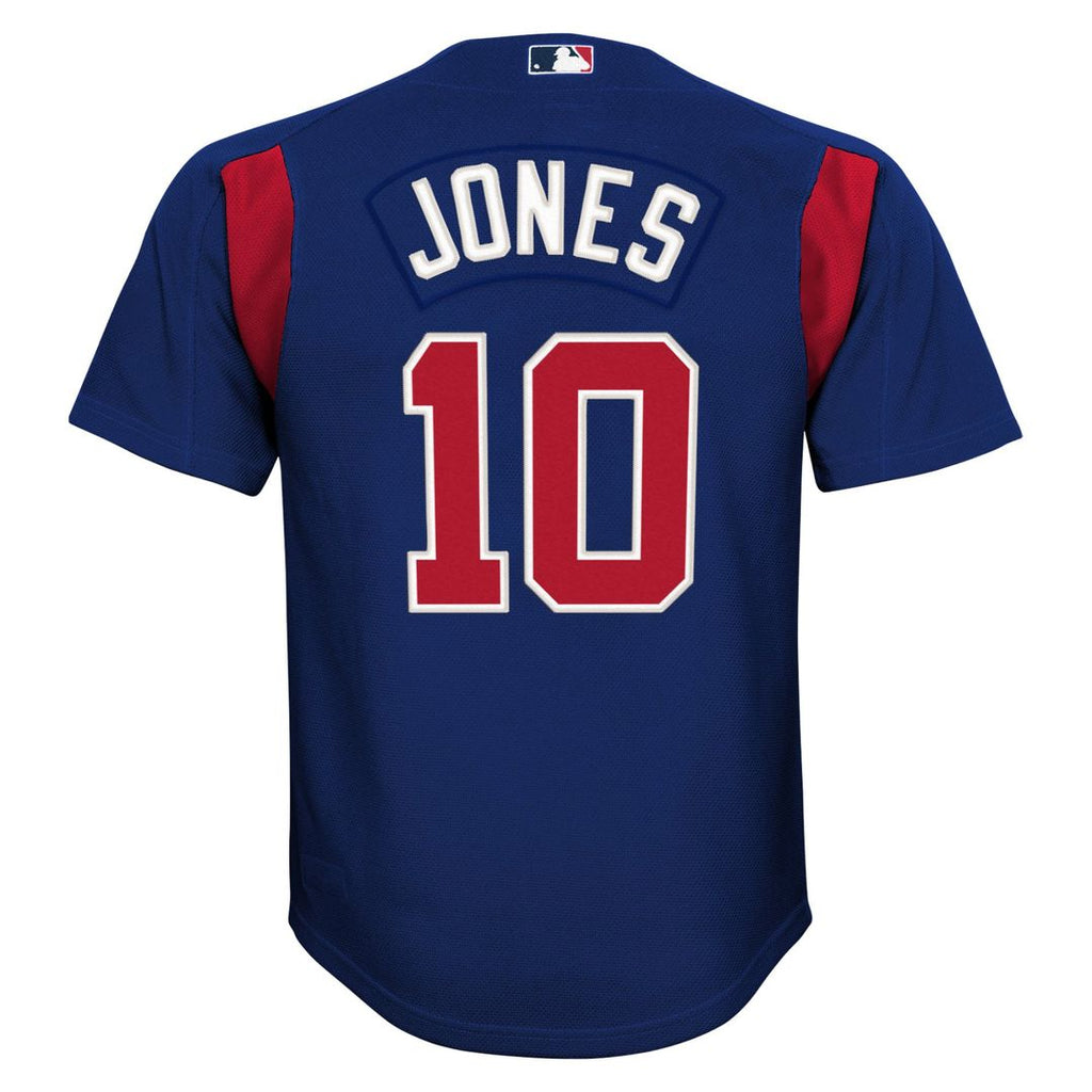 Chipper Jones Atlanta Braves Mitchell & Ness Youth Cooperstown Collection Mesh Batting Practice Jersey - Navy Official MLB Team Apparel Baseball Fan G