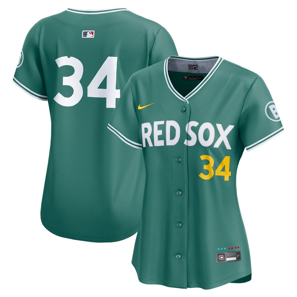 David Ortiz Boston Red Sox Nike Women's 2025 City Connect Limited Retired Player Jersey - Green Official MLB Team Apparel Baseball Fan Gear