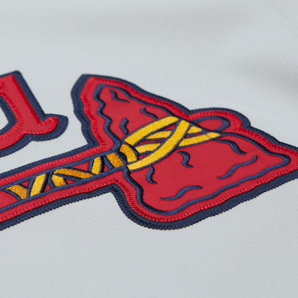 Chipper Jones Atlanta Braves Mitchell & Ness 1995 Throwback Authentic Jersey - Gray Official MLB Team Apparel Baseball Fan Gear