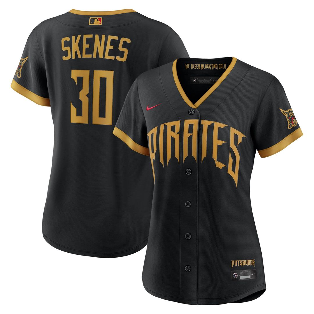 Paul Skenes Pittsburgh Pirates Nike Women's 2026 City Connect Stadium Jersey - Black Official MLB Team Apparel Baseball Fan Gear