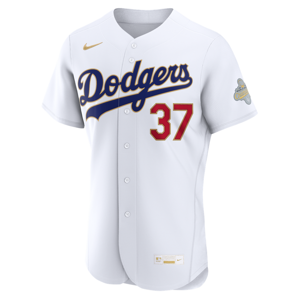 Teoscar Hernández Los Angeles Dodgers Nike 2026 Gold Collection Authentic Jersey - White Official MLB Team Apparel Baseball Fan Gear
