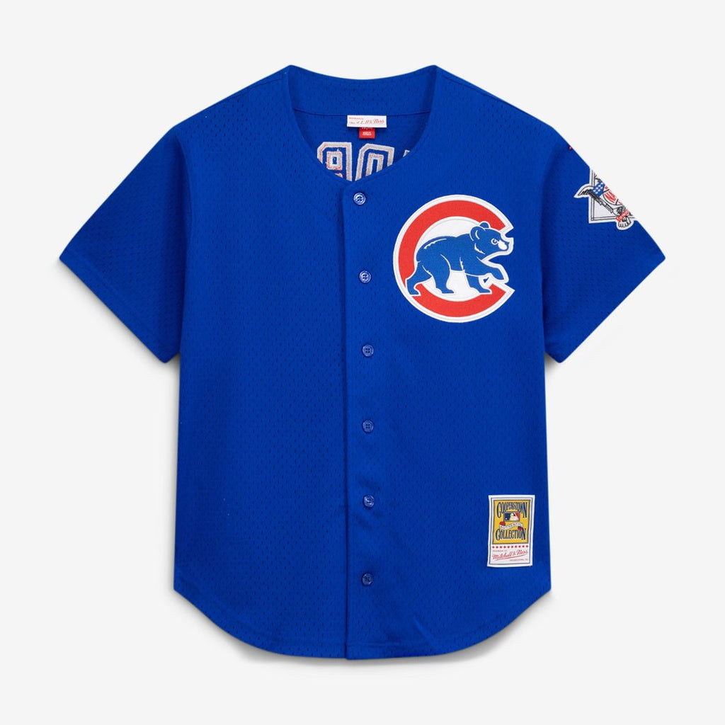 Ryne Sandberg Chicago Cubs Mitchell & Ness Cooperstown Collection 1997 Mesh Batting Practice Button-Up Jersey - Royal Official MLB Team Apparel Baseba
