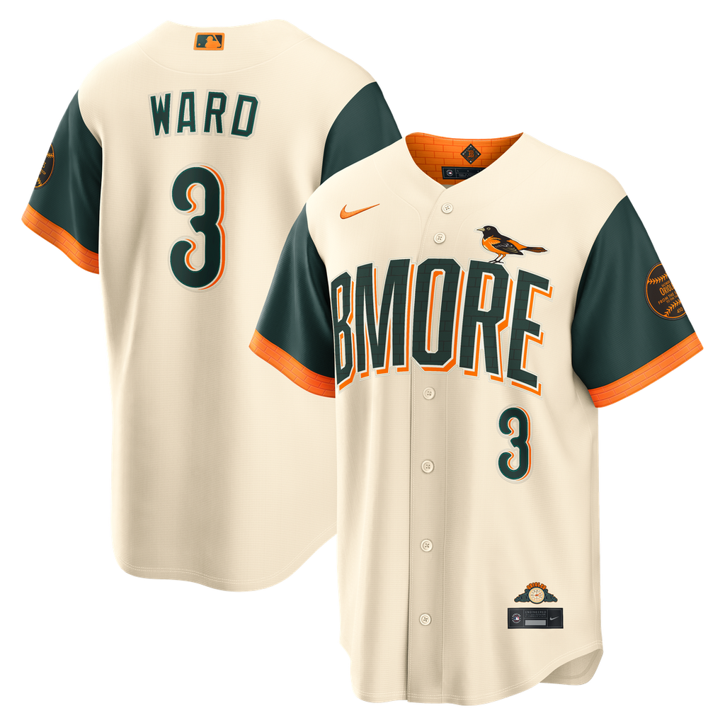 Taylor Ward Baltimore Orioles Nike 2026 City Connect Stadium Jersey - Cream Official MLB Team Apparel Baseball Fan Gear