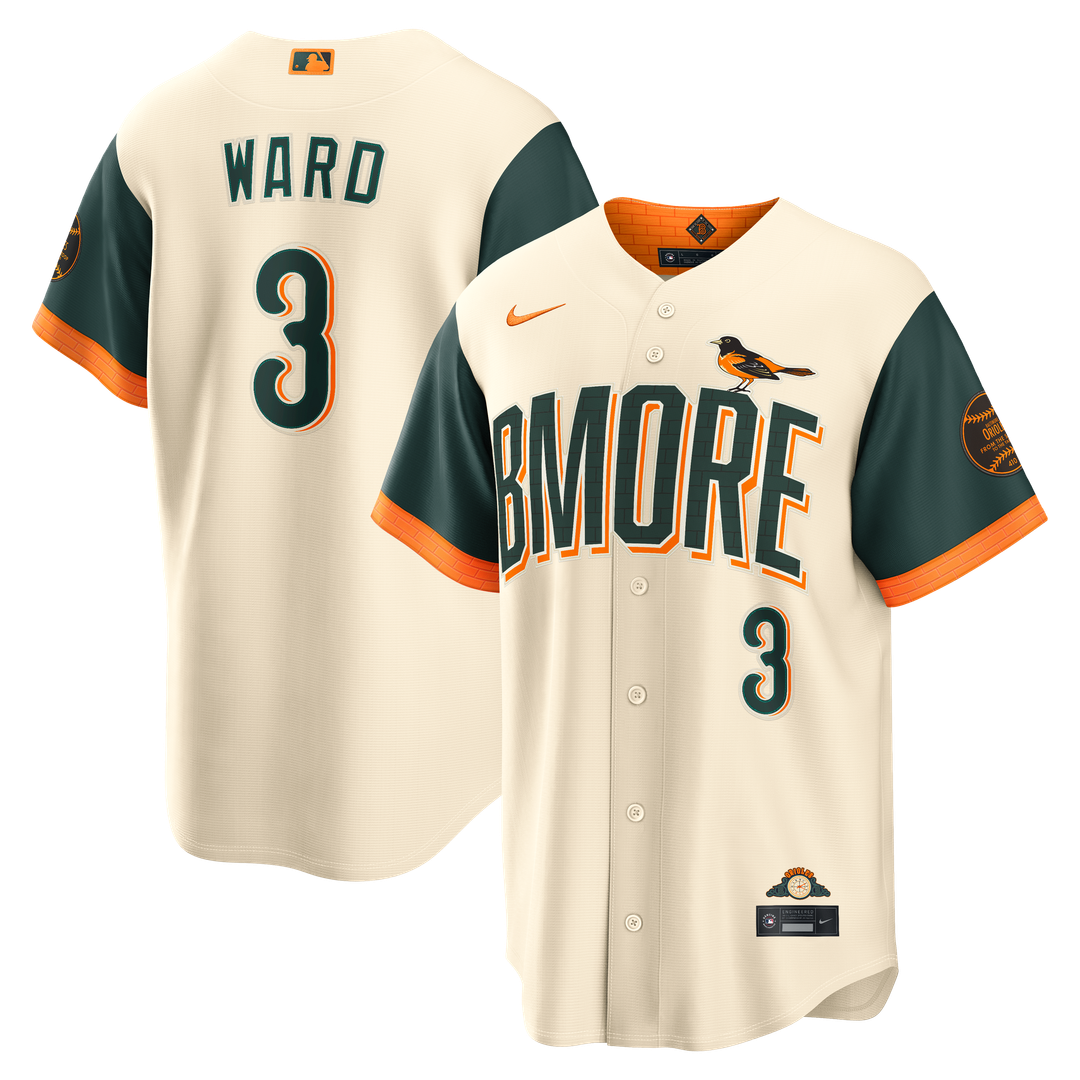 Taylor Ward Baltimore Orioles Nike 2026 City Connect Stadium Jersey - Cream Official MLB Team Apparel Baseball Fan Gear