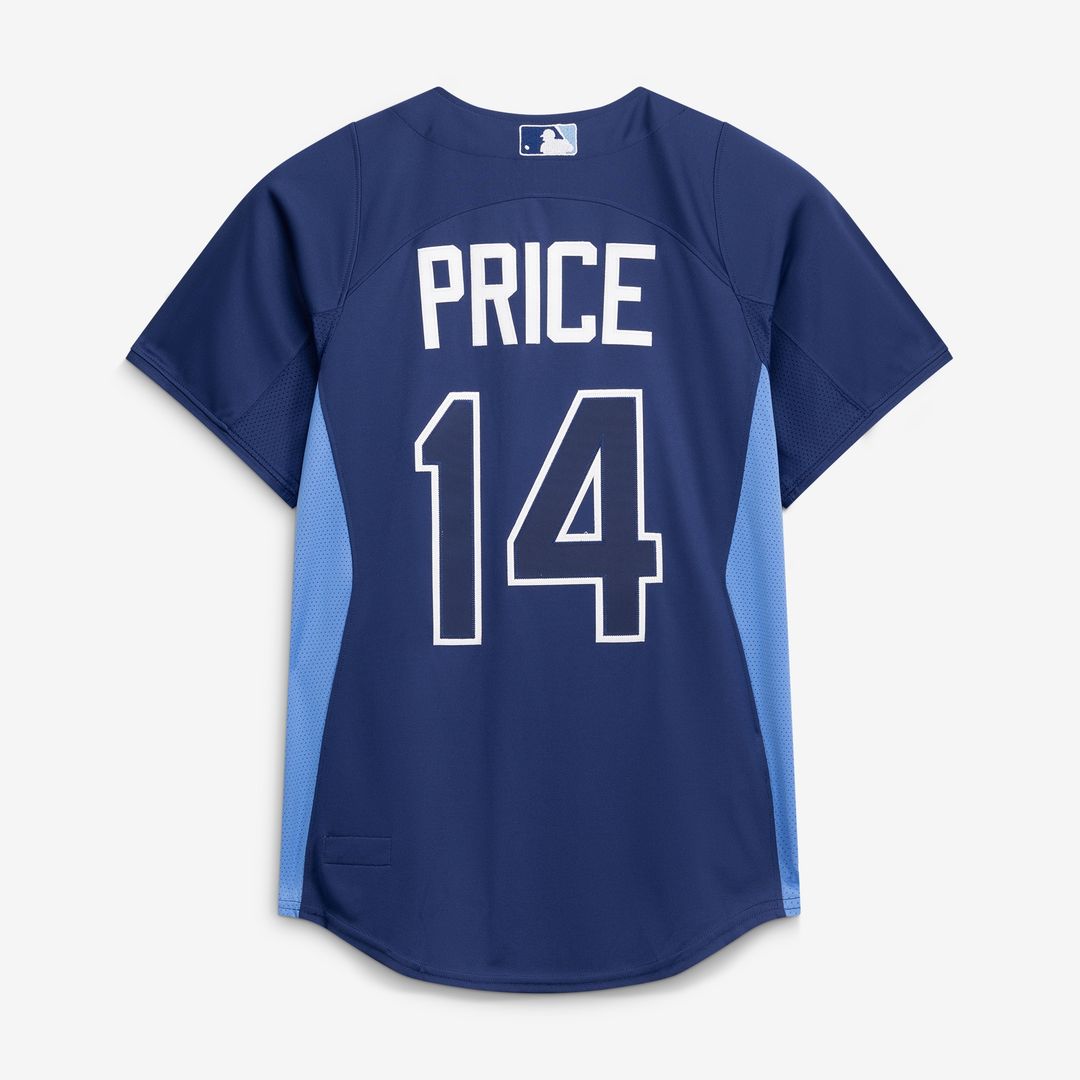 David Price Tampa Bay Rays Mitchell & Ness Authentic Batting Practice Jersey - Blue Official MLB Team Apparel Baseball Fan Gear