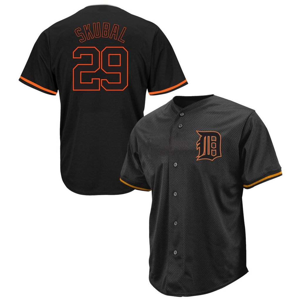 Tarik Skubal Detroit Tigers Profile Big & Tall Pop Fashion Jersey - Black Official MLB Team Apparel Baseball Fan Gear