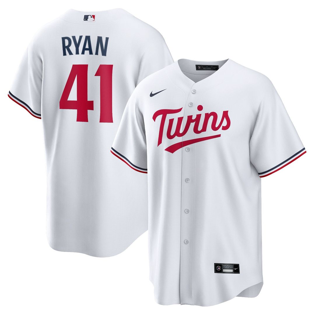 Joe Ryan Minnesota Twins Nike Home Replica Player Jersey - White Official MLB Team Apparel Baseball Fan Gear