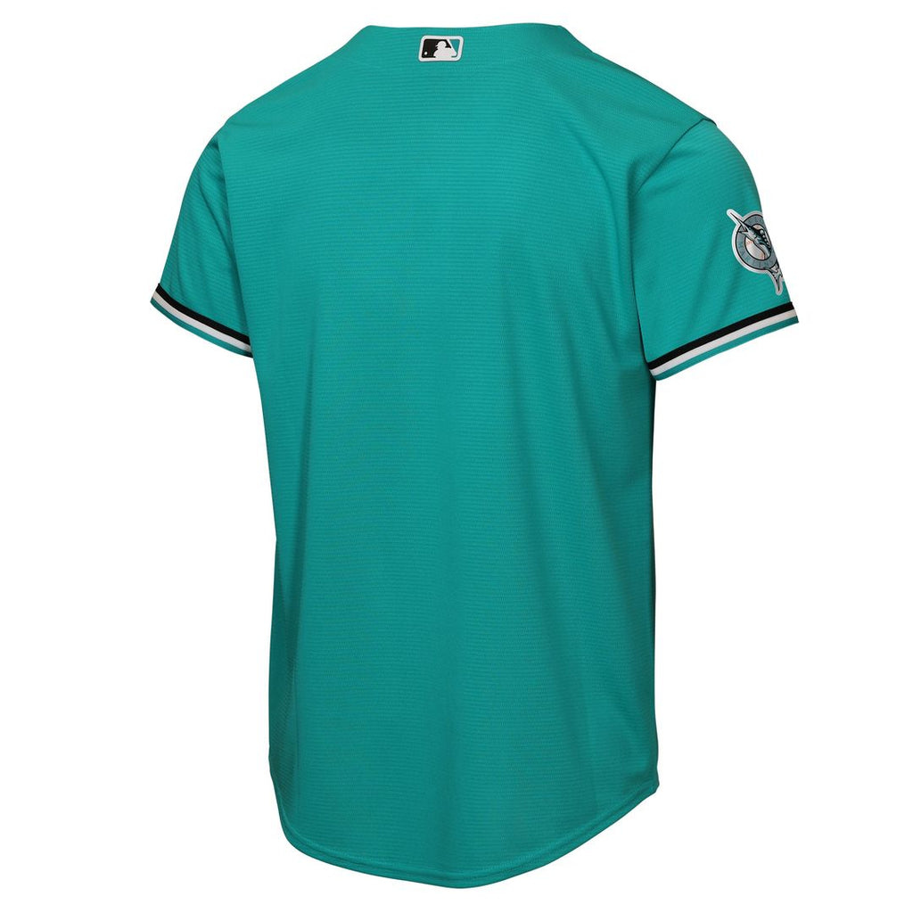 Miami Marlins Nike Youth Alternate Stadium Jersey - Teal Official MLB Team Apparel Baseball Fan Gear
