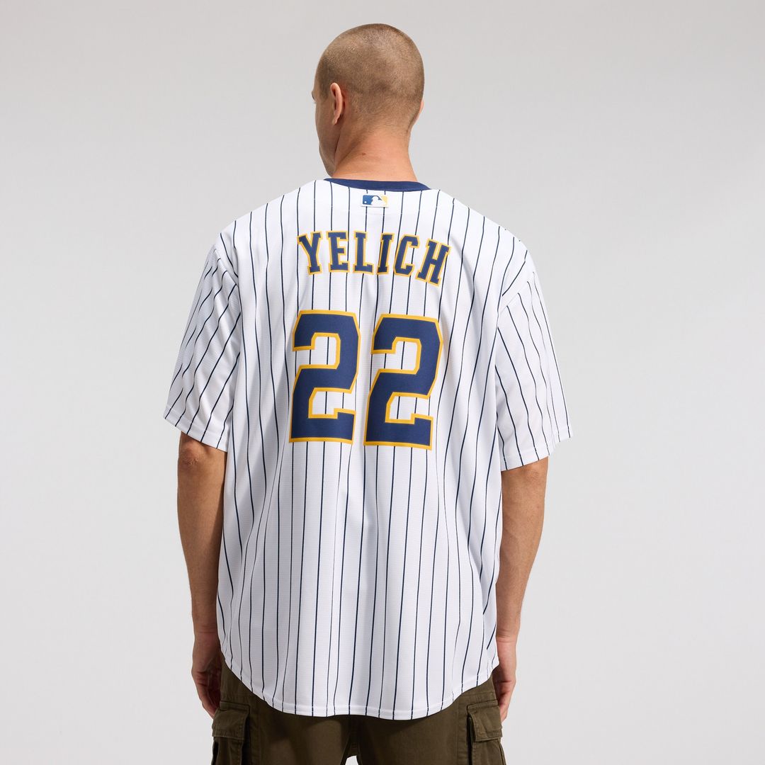 Christian Yelich Milwaukee Brewers Nike Alternate Replica Player Jersey - White Official MLB Team Apparel Baseball Fan Gear